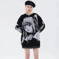 Y2K Women Hip Hop Streetwear Harajuku Sweater Vintage Japanese Style Anime Girl Knitted Soft Pullover Sweaters Female Clothes